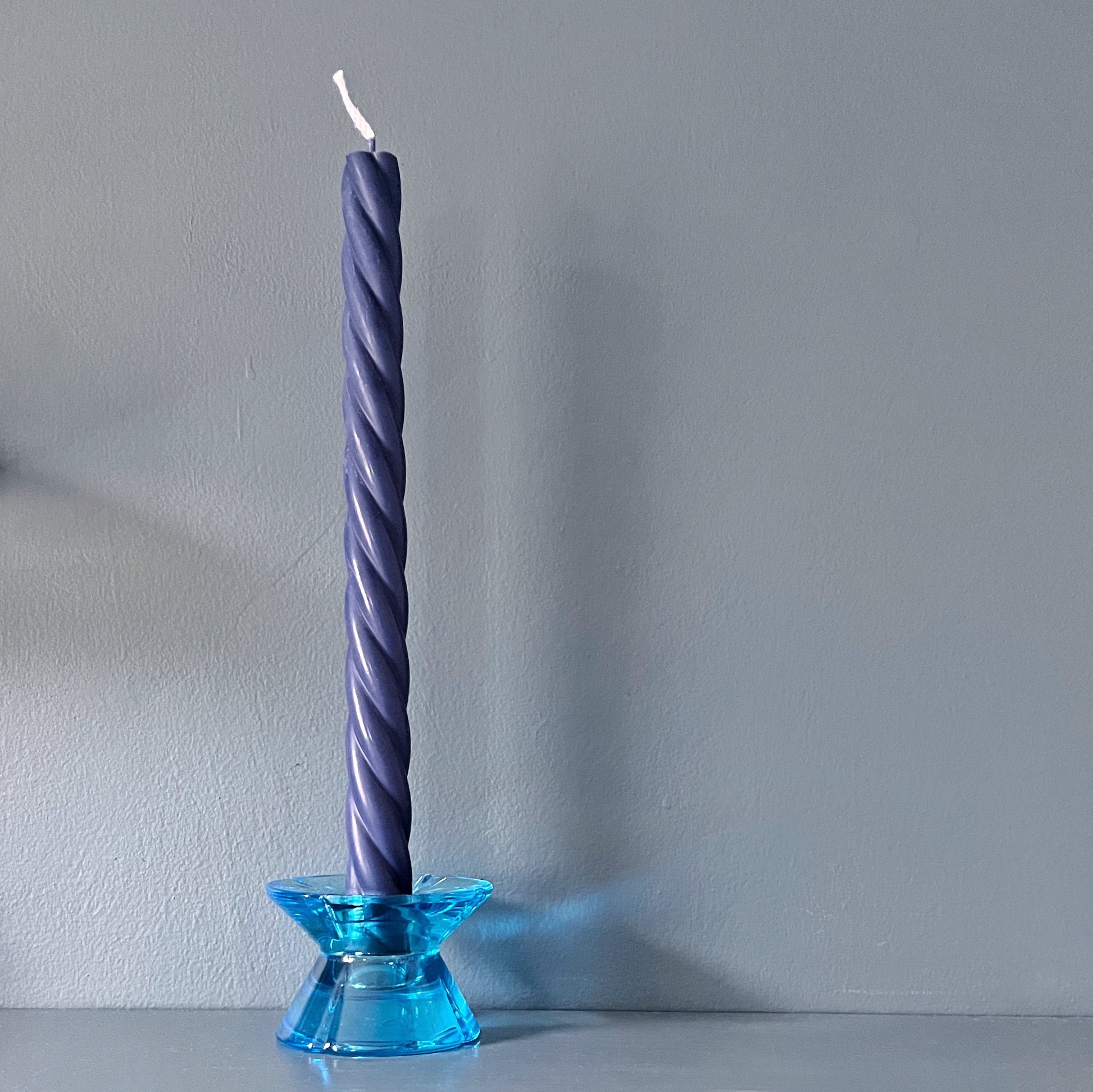 Pair of midnight blue Isla candles Beatrice's Bedroom   