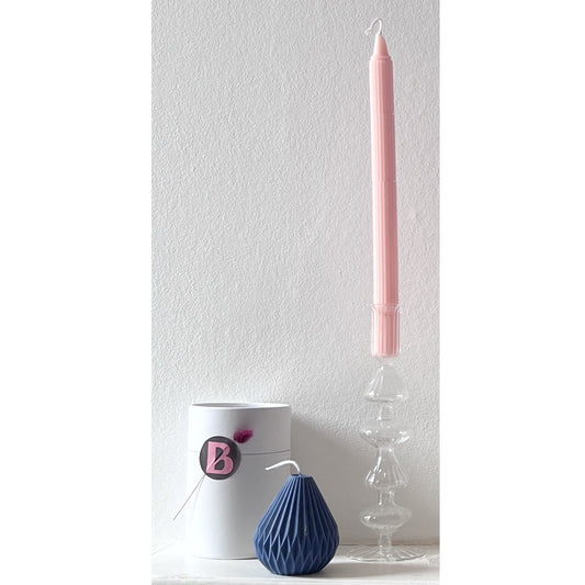Set of two Amélie candle in peachy pink, Plum & Belle