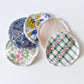 Set of five reusable facial wipes skincare Plum & Belle