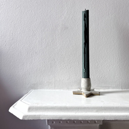 Star stoneware candleholder - Plum & Belle