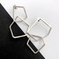 'Penta Geo Drop' recycled silver dangle earrings - Plum & Belle