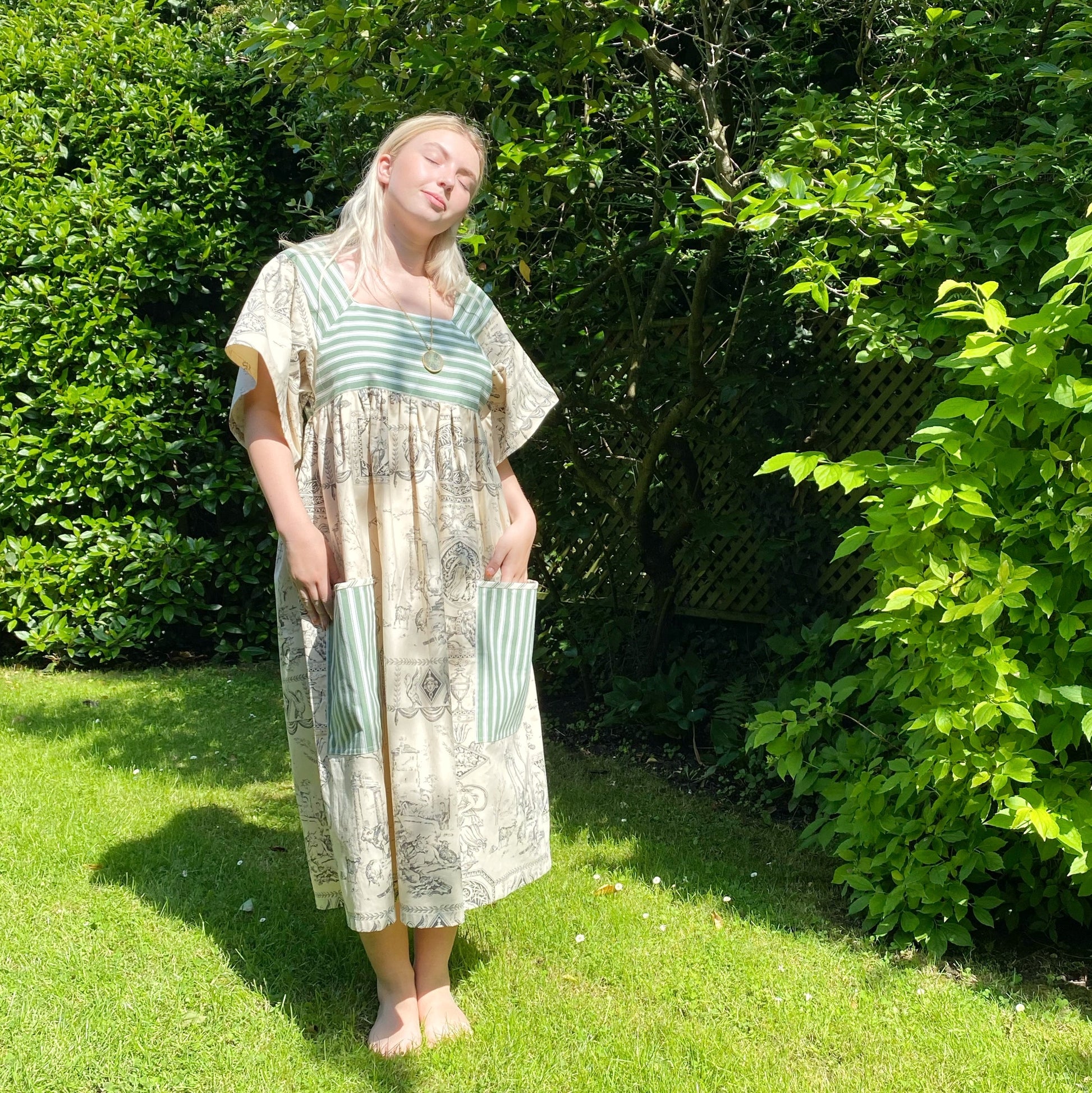Amy dress in stripe and toile - Plum & Belle