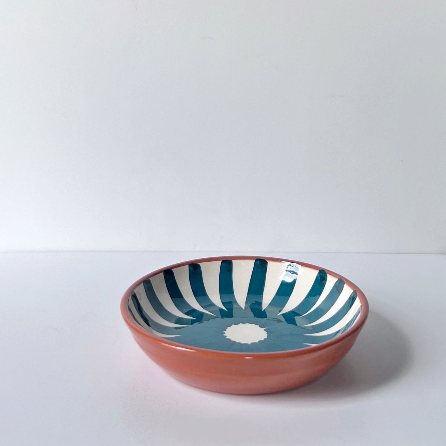Terracotta bowl in ray, dash and stripe designs casa Cubista - Plum & Belle