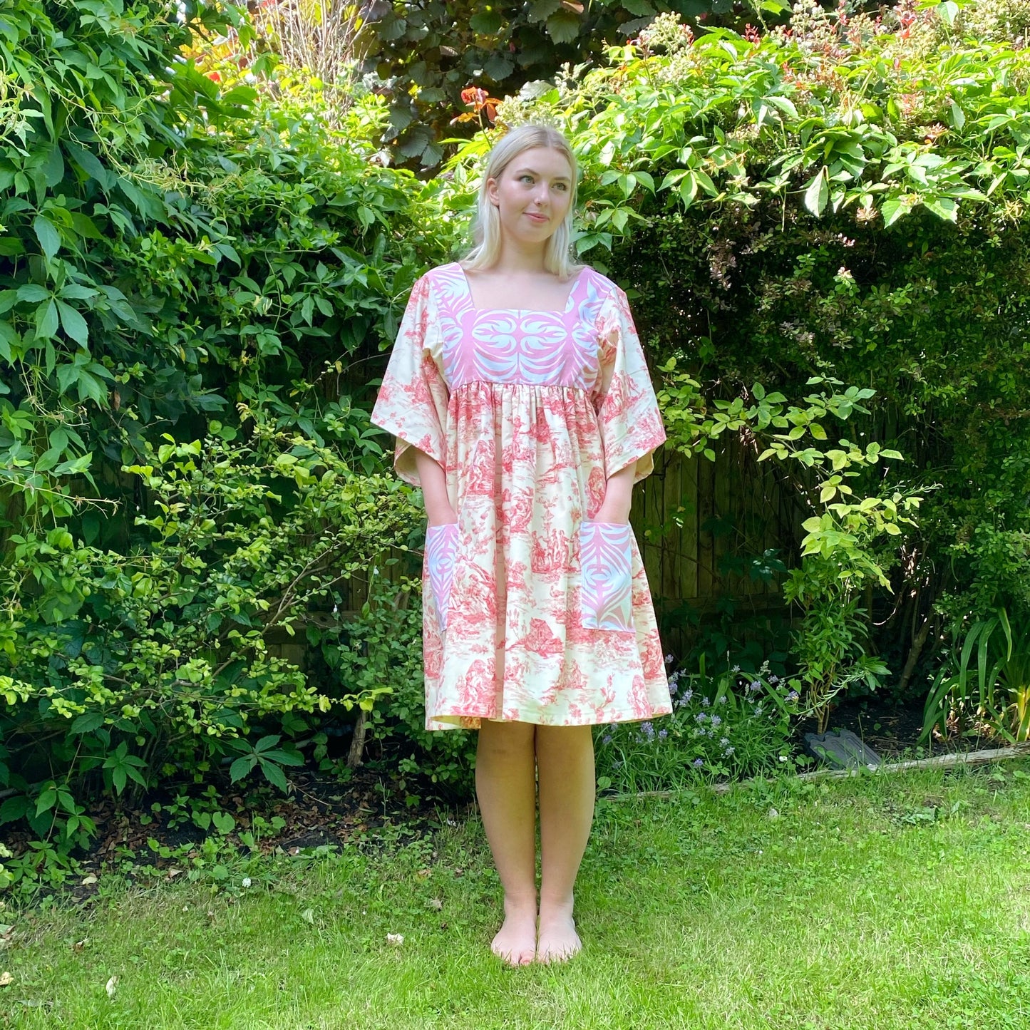 Amy dress in toile and geo - Plum & Belle