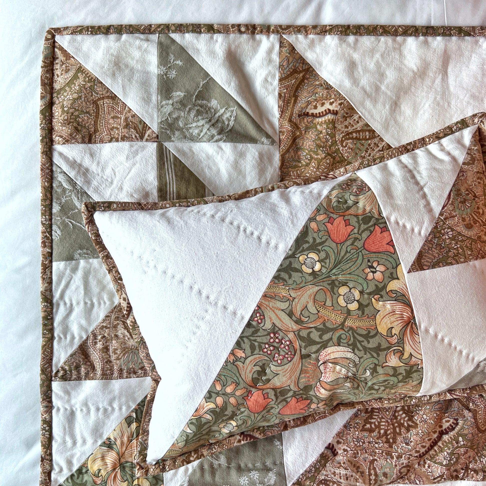 Double Joy patchwork quilted cushion - Plum & Belle