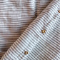 Grey stripe washed linen bedlinen set, kingsize - Plum & Belle