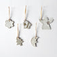 Set of five ceramic Christmas decorations - Plum & Belle