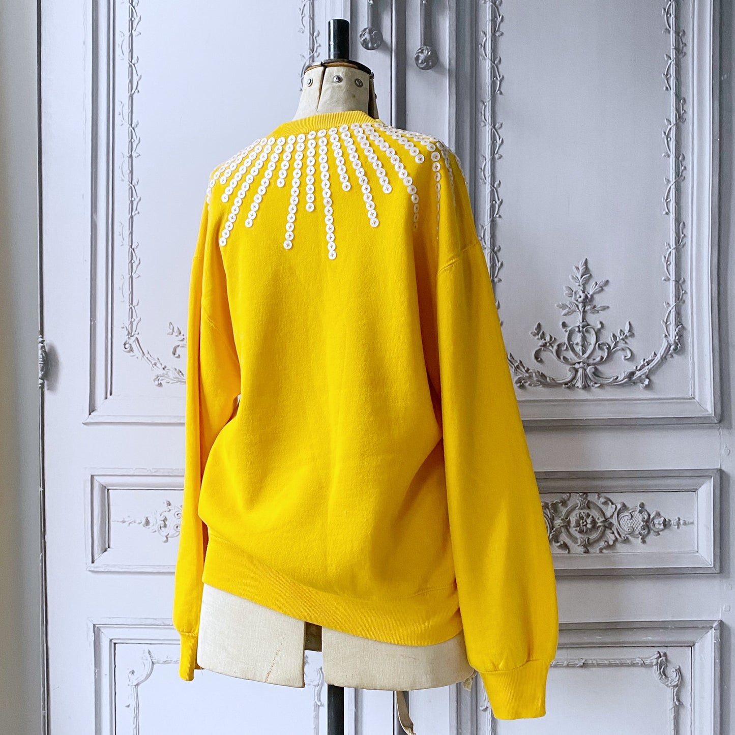 Sunray Pearly vintage sweatshirt, yellow - Plum & Belle