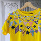 Bits & Pieces Quilting tee, yellow - Plum & Belle