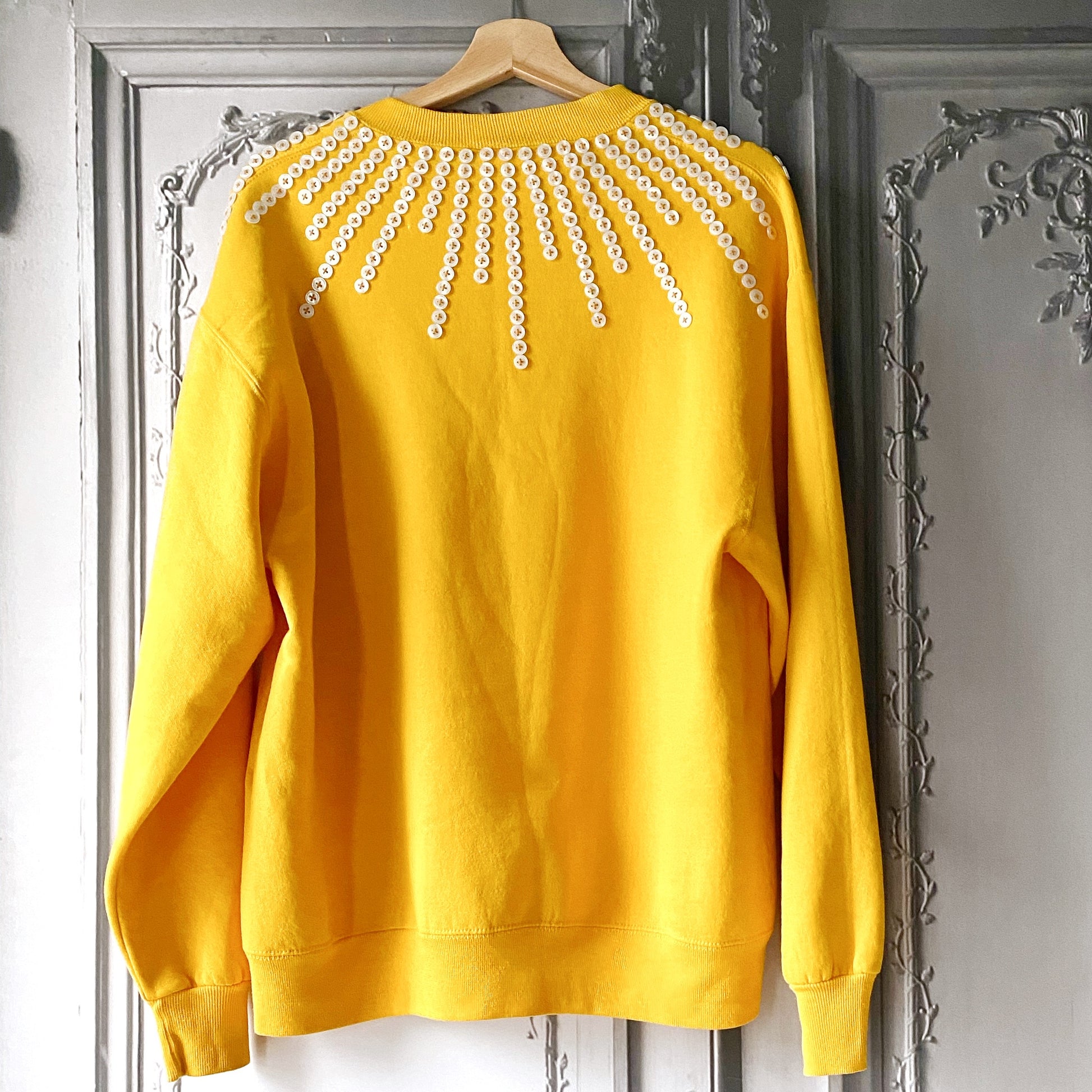 Sunray Pearly vintage sweatshirt, yellow - Plum & Belle