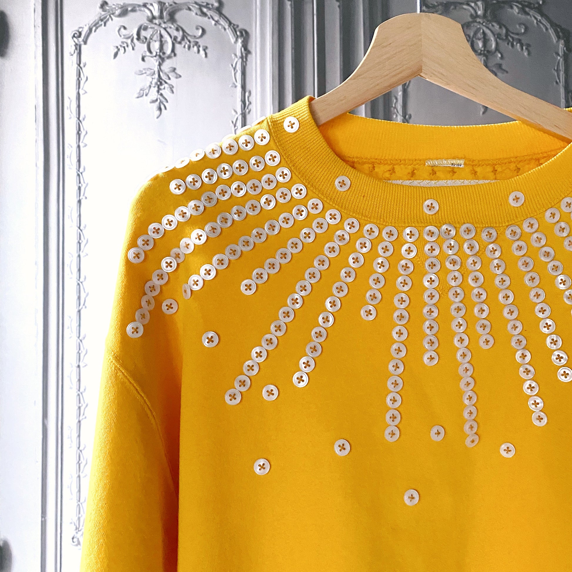 Sunray Pearly vintage sweatshirt, yellow - Plum & Belle