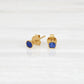 Lapis cradle stud earrings, gold-plated Ishkar - Plum & Belle