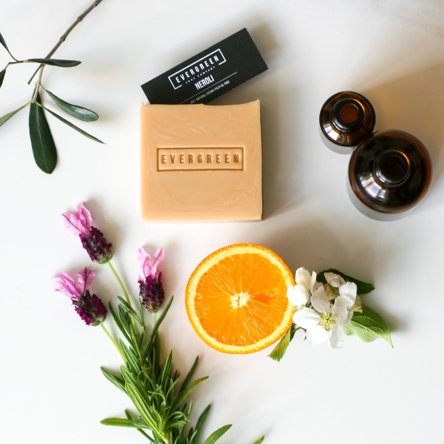 Neroli natural soap, Evergreen - Plum & Belle