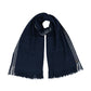 Pocket merino wool shawl in inky blue Thread Tales - Plum & Belle