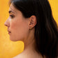 Bamiyan turquoise cradle stud earrings, gold-plated earrings Ishkar   