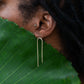 Eco silver Minimal Drama earrings - Plum & Belle