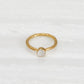 Hammered ring with kunzite stone, gold-plated rings Ishkar   