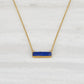 Hewn Lapis pendant, gold necklace Ishkar - Plum & Belle 