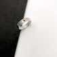 'Neo Deco' triple silver band with 9ct gold bead - Plum & Belle